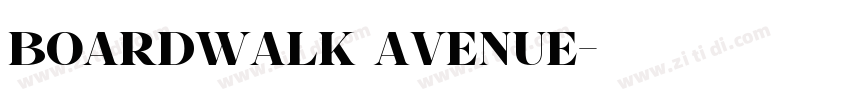 Boardwalk Avenue字体转换